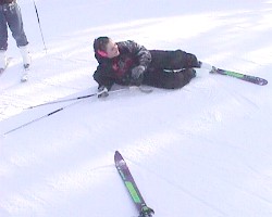 Jessica falls down a lot ... it must be the pink earmuffs ...