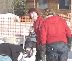 Katlyne got her tongue stuck on a lift cable, and it stayed this way all day ...