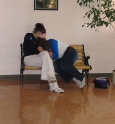 Don't cry, Jess ... not everyone can be a good baseball player ...