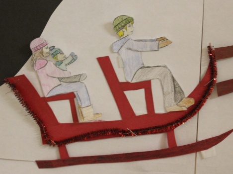 Emily in grade 12 drew the people.