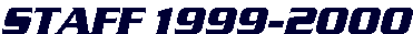 Staff 1999-2000